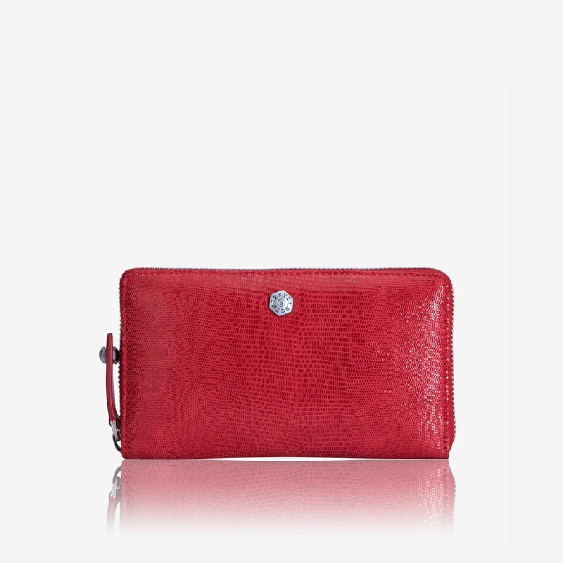 Medium Zip Around Purse, Cherry