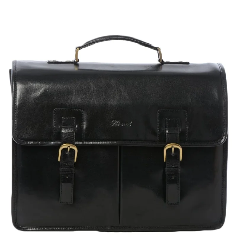 Ashwood Chelsea Gareth Mens Triple Gusset Heavy Duty Leather Briefcase