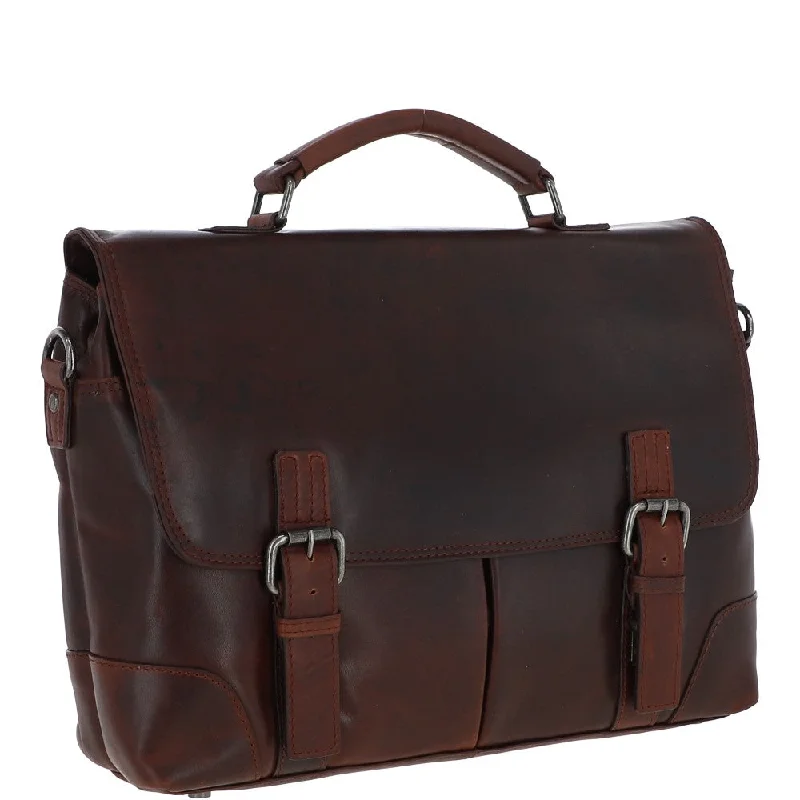 Austen & Co Tan Brown Leather Briefcase