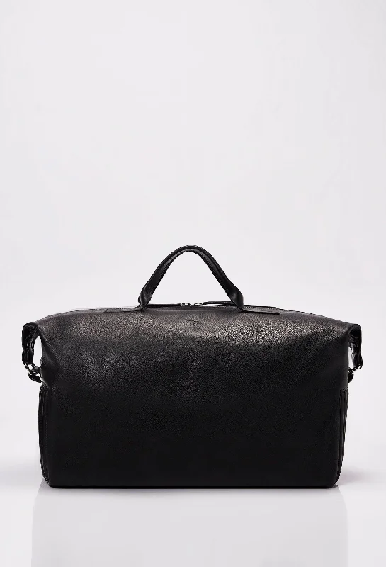 Black Leather Duffel Bag