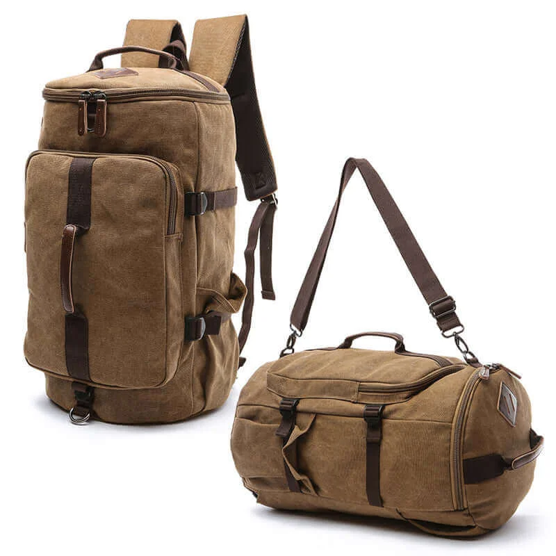 Canvas Travel Backpack | Duffle Bag 34L