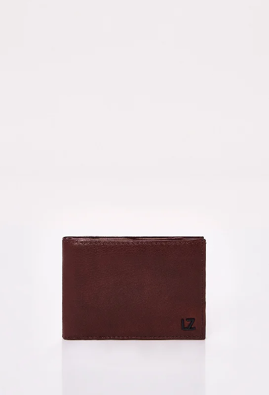 Coffee Leather 8 Card Bifold Wallet