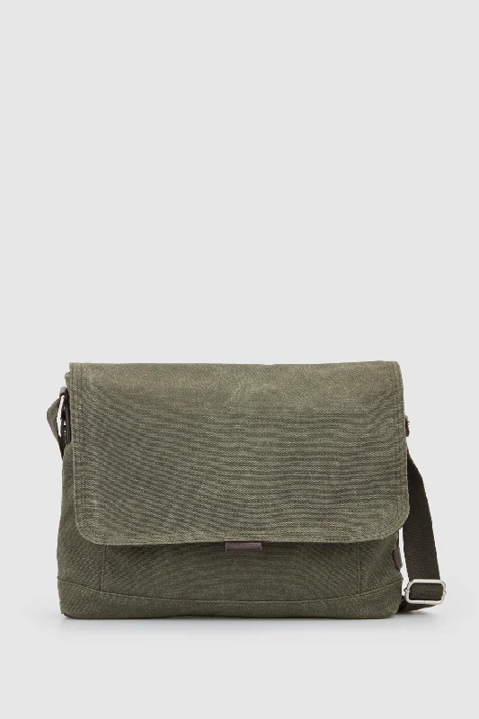 Blake Canvas/Lea Trim Satchel