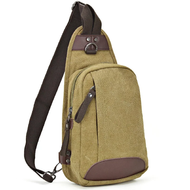 Dasein Vintage Canvas Messenger/ Cross body Bag/ Sling Pack/ Chest bag for Men