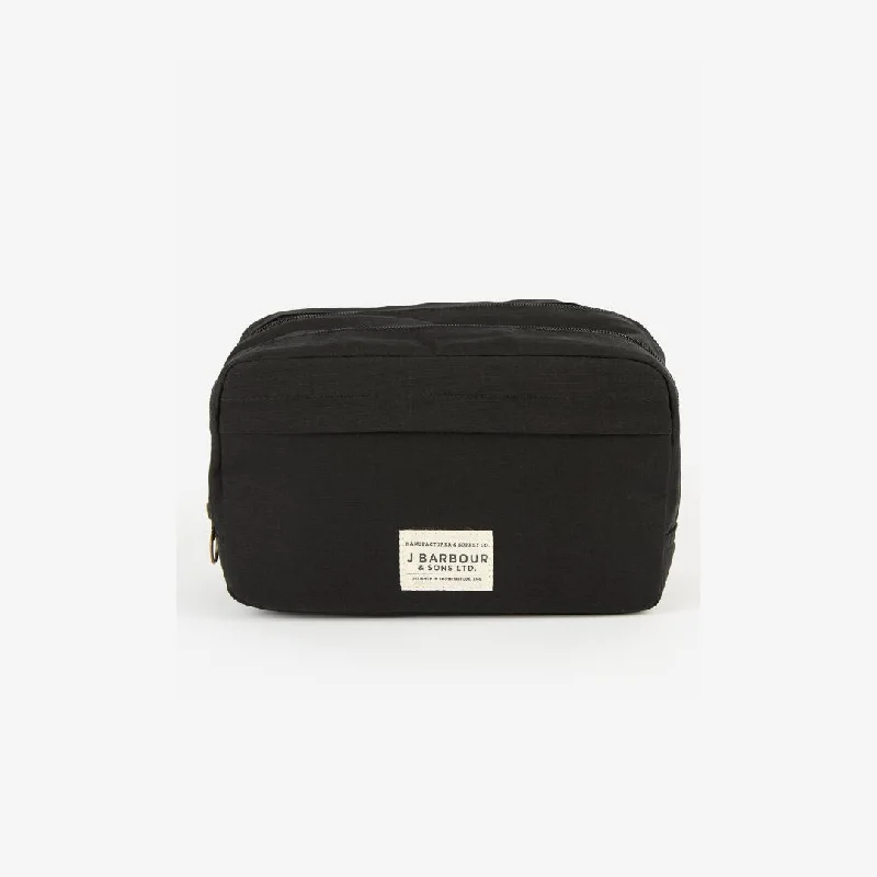 Double Zip Washbag (Black)