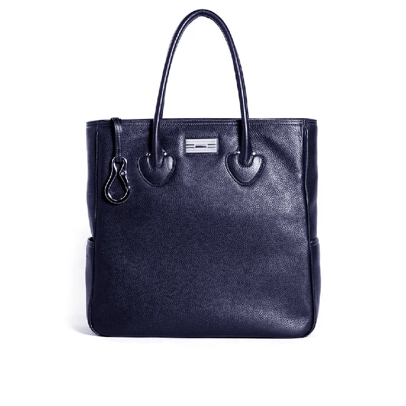 Essex Travel Tote, Navy Leather