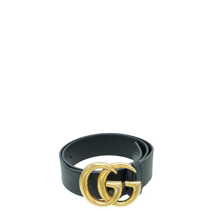 Gucci Black Double G Buckle Belt 30