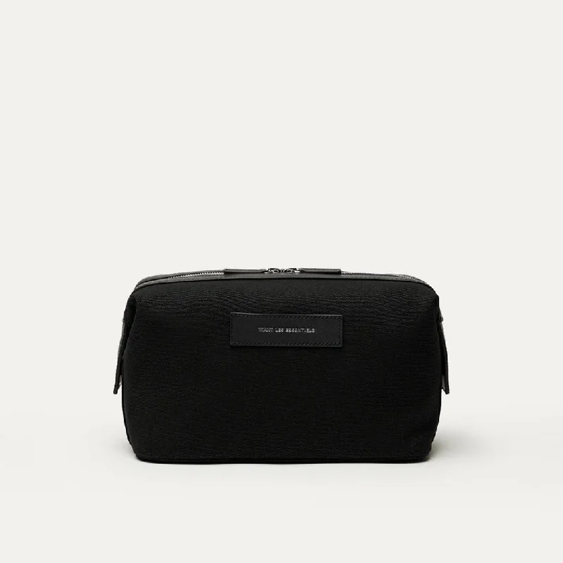 Kenyatta Canvas Toiletry Bag (Black)