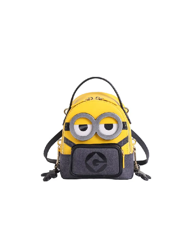 Minions Denim with Leather Backpack