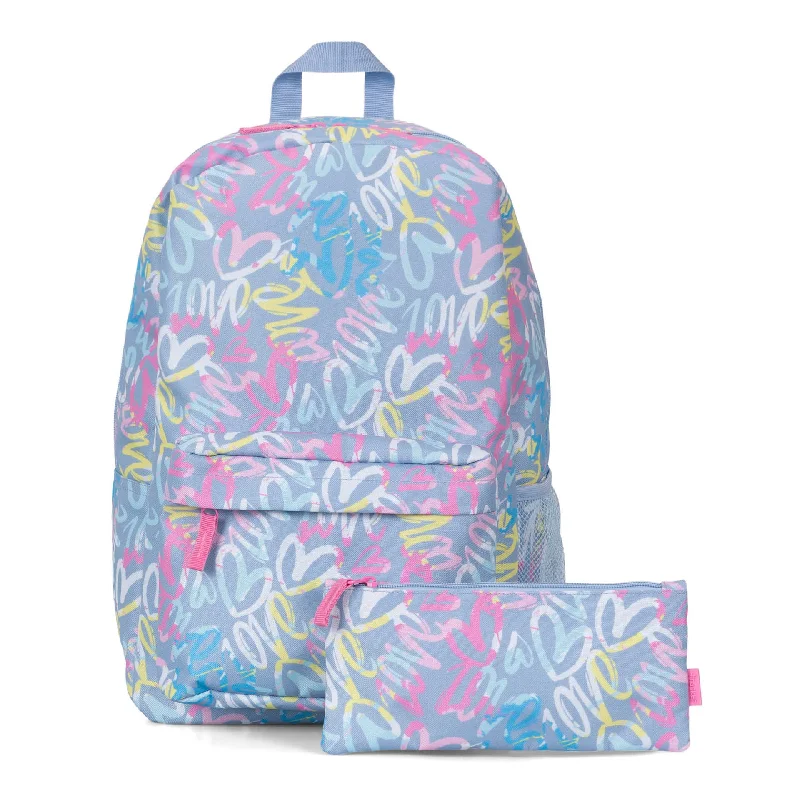 Mega Value Love Graffiti Backpack and Pencil Case