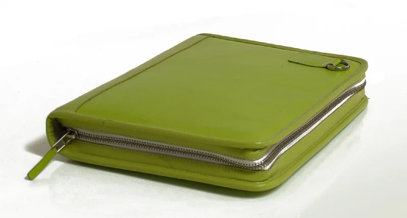 TRENDY GREEN REAL LEATHER FOLDER BAG