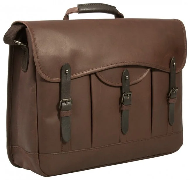 UBERBAG GOBI BROWN LEATHER MESSENGER BAG