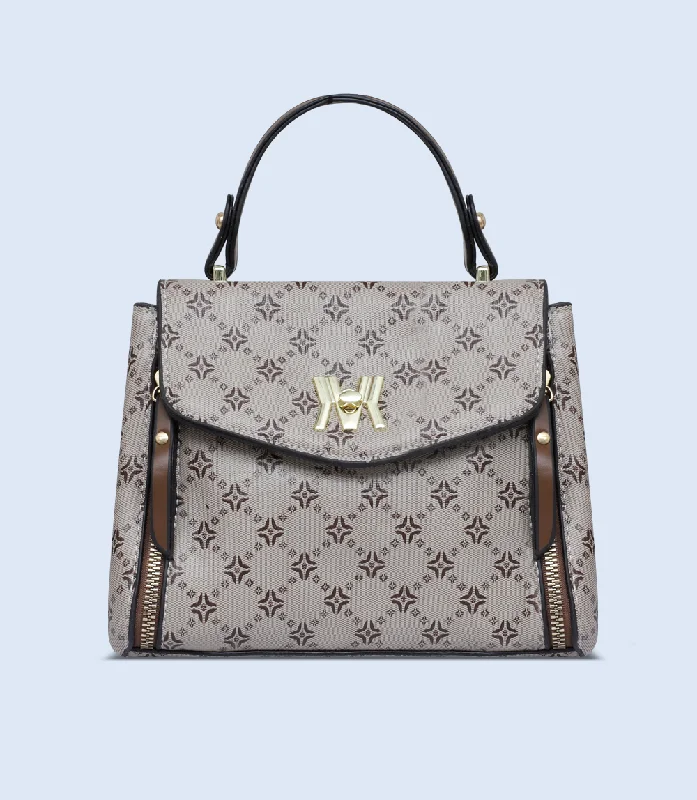 WB2761-BROWN-Women Boxy Bag