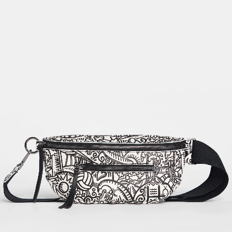 Charles Crossbody | Hammitt x Alex Alpert - Beach Mural/Gunmetal Melting Rivet | Med