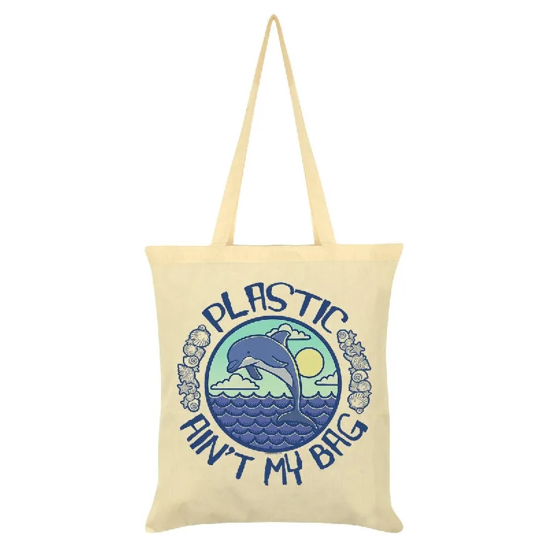 Grindstore Plastic Ain´t My Bag Cream Tote Bag