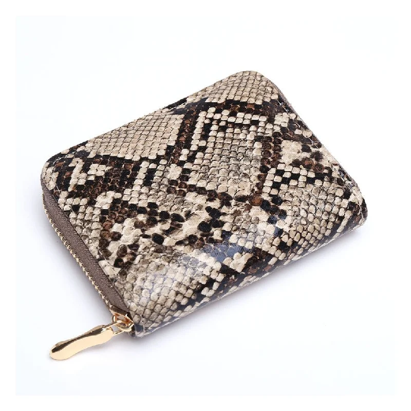 ClaudiaG Collection Women's Python Print Zipper Wallet