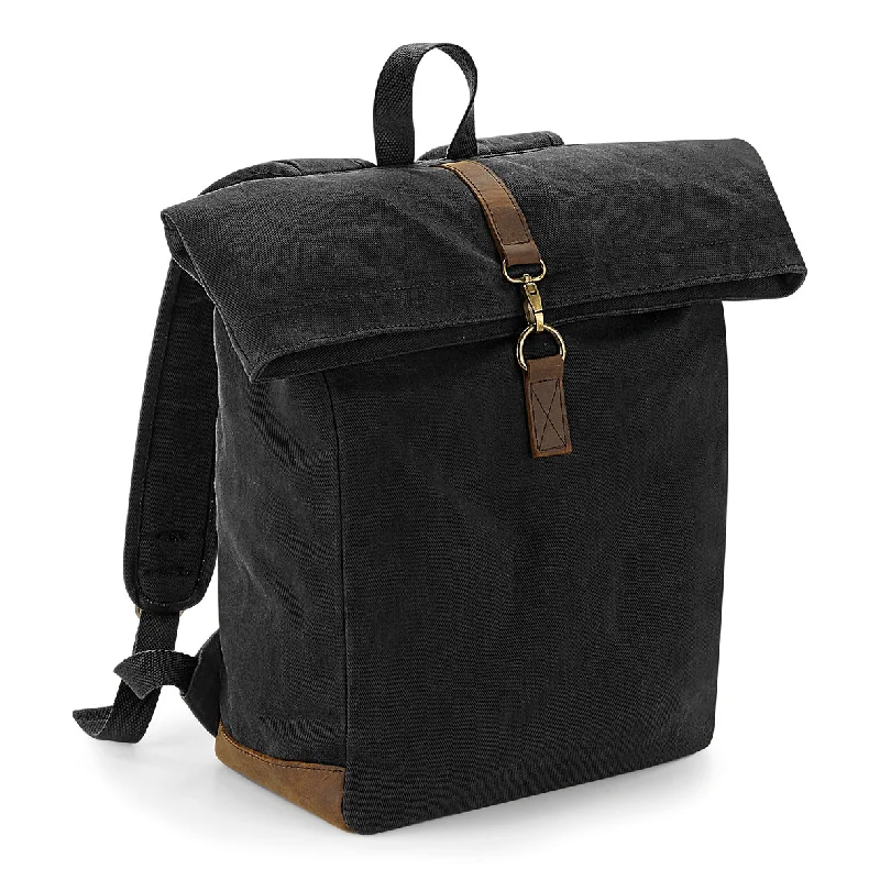 Quadra Heritage Waxed Canvas Leather Accent Backpack