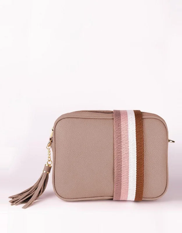 Zoe Crossbody Bag - Pink & Fuchsia Stripe